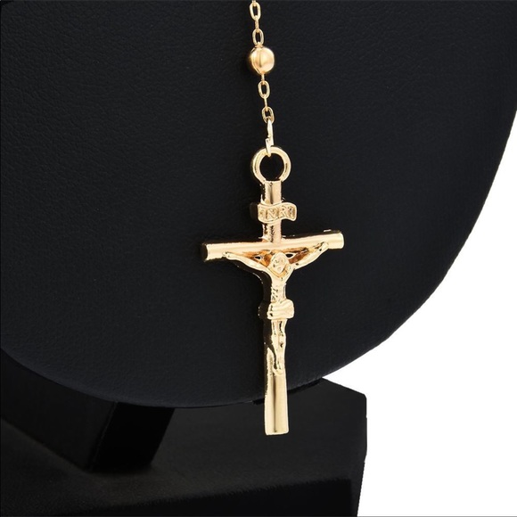 Jesus Cross Pendant Necklace Virgin Mary - Picture 2 of 4